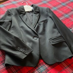 NWT - Ellen Tracy Black One Button Blazer